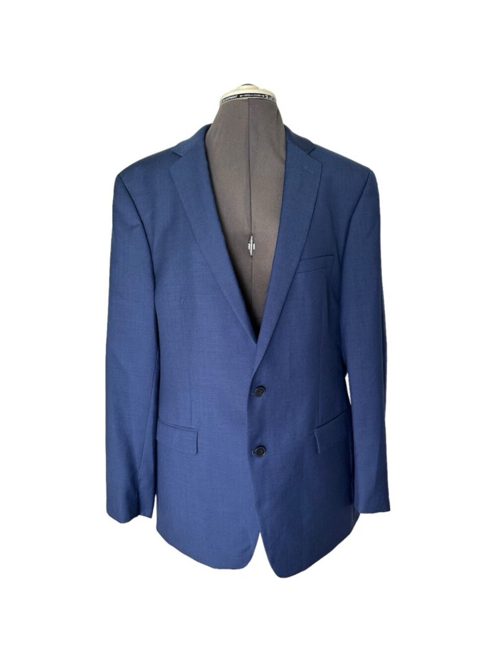 Calvin Klein Men’s 100% Wool Two Button Blazer Navy Blue Extreme Slim Fit 46L